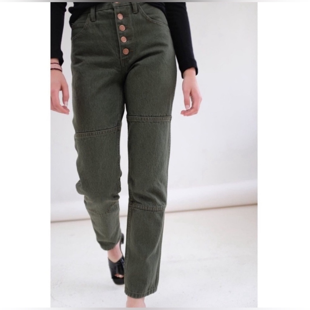 CARLEEN one-tone jeans in Sage size 10